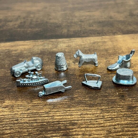 Monopoly Playing Pieces Replacement Retired Tokens Scottie Dog Car Ship - Picture 4 of 5